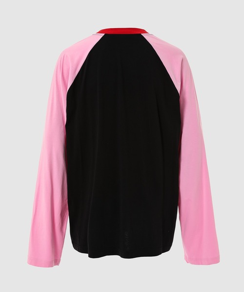 BOTTER（ボッター）の「T-SHIRT LS RAGLAN BOTTER WAVE PRINT（Tシャツ/カットソー・メンズ・ホワイト×グリーン/ブラック×ピンク・XL/XXL）」の3枚目の写真