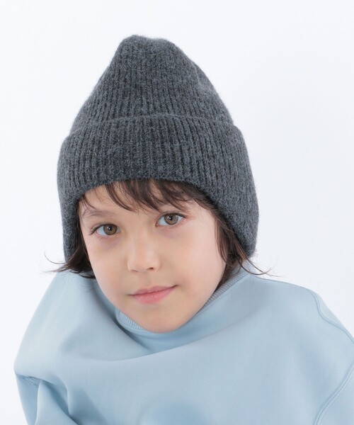 SHIPS(シップス)の「SHIPS KIDS:ニット ワッチ キャップ(ニットキャップ/ビーニー・キッズ・マスタード/チャコールグレー/アイボリー/ブラウン系その他・ONE SIZE)」の3枚目の写真