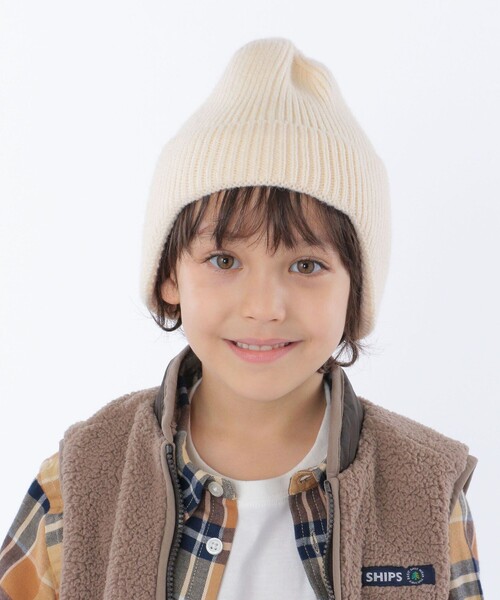 SHIPS(シップス)の「SHIPS KIDS:ニット ワッチ キャップ(ニットキャップ/ビーニー・キッズ・マスタード/チャコールグレー/アイボリー/ブラウン系その他・ONE SIZE)」の2枚目の写真