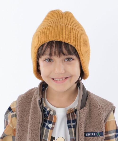 SHIPS(シップス)の「SHIPS KIDS:ニット ワッチ キャップ(ニットキャップ/ビーニー・キッズ・マスタード/チャコールグレー/アイボリー/ブラウン系その他・ONE SIZE)」の4枚目の写真