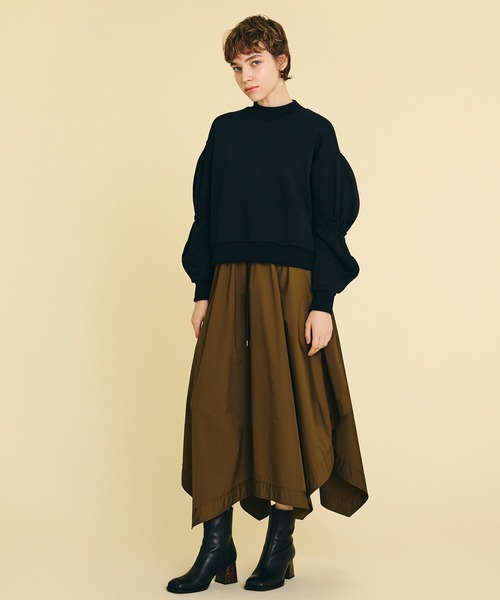 LANVIN en blue【VERY掲載】タフタスクエアヘムスカート LANVIN en Bleu（ランバンオンブルー）の「【VERY掲載】タフタ