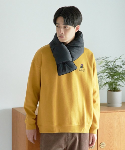 LAKOLE（ラコレ）の「サガラ刺繍ワンポイントスウェットプルオーバー / 164616（スウェット・メンズ・パープル/ホワイト/マスタード/グリーン/ブラック/ライトグレー・MEDIUM/X-LARGE/LARGE）」の6枚目の写真