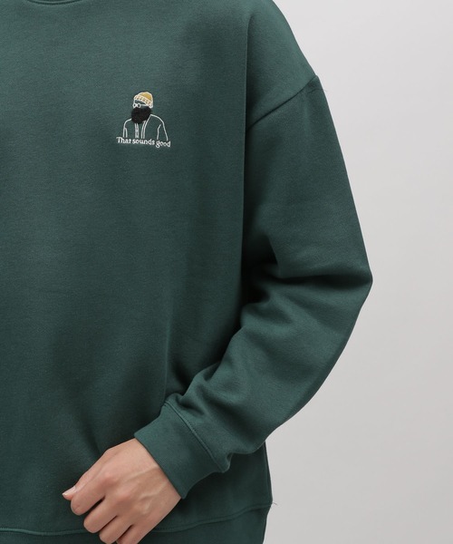 LAKOLE（ラコレ）の「サガラ刺繍ワンポイントスウェットプルオーバー / 164616（スウェット・メンズ・パープル/ホワイト/マスタード/グリーン/ブラック/ライトグレー・MEDIUM/X-LARGE/LARGE）」の17枚目の写真