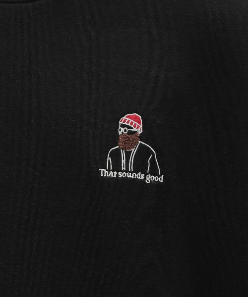 LAKOLE（ラコレ）の「サガラ刺繍ワンポイントスウェットプルオーバー / 164616（スウェット・メンズ・パープル/ホワイト/マスタード/グリーン/ブラック/ライトグレー・MEDIUM/X-LARGE/LARGE）」の12枚目の写真