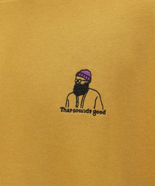 LAKOLE（ラコレ）の「サガラ刺繍ワンポイントスウェットプルオーバー / 164616（スウェット・メンズ・パープル/ホワイト/マスタード/グリーン/ブラック/ライトグレー・MEDIUM/X-LARGE/LARGE）」の15枚目の写真