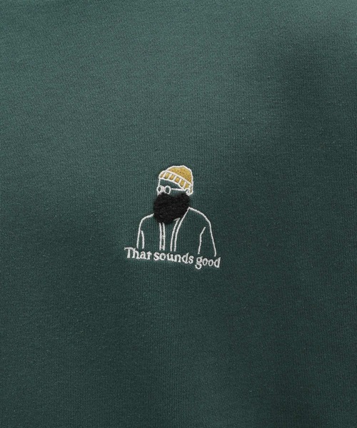 LAKOLE（ラコレ）の「サガラ刺繍ワンポイントスウェットプルオーバー / 164616（スウェット・メンズ・パープル/ホワイト/マスタード/グリーン/ブラック/ライトグレー・MEDIUM/X-LARGE/LARGE）」の9枚目の写真