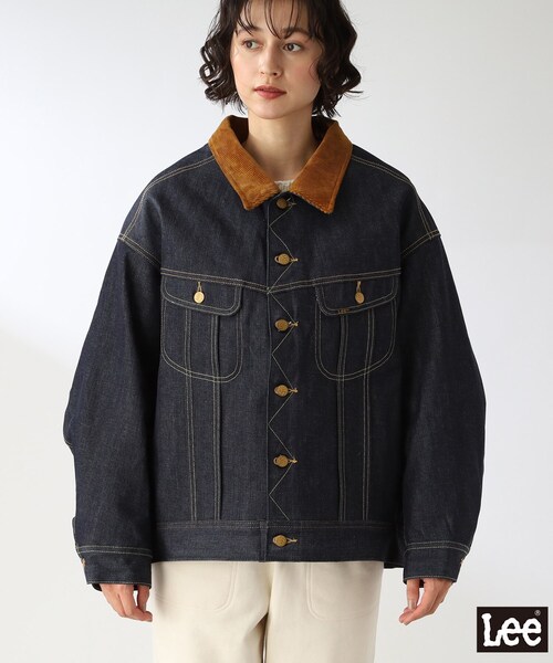 THE SHOP TK (ザ ショップ ティーケー )の「◆【Lee別注】インナーブランケットデニムジャケット(デニムジャケット・レディース・ブラック/ネイビー・12)」の11枚目の写真