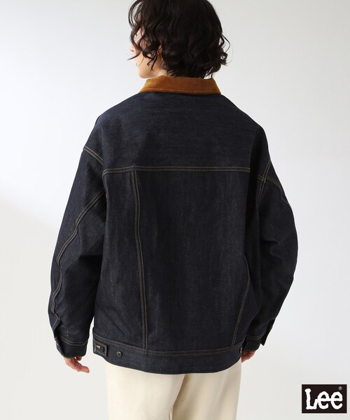 THE SHOP TK (ザ ショップ ティーケー )の「◆【Lee別注】インナーブランケットデニムジャケット(デニムジャケット・レディース・ブラック/ネイビー・12)」の3枚目の写真