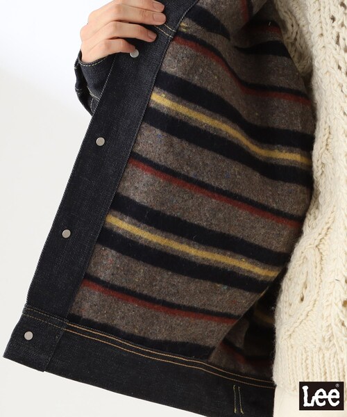 THE SHOP TK (ザ ショップ ティーケー )の「◆【Lee別注】インナーブランケットデニムジャケット(デニムジャケット・レディース・ブラック/ネイビー・12)」の12枚目の写真