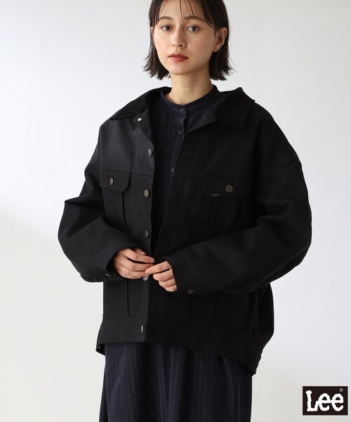THE SHOP TK (ザ ショップ ティーケー )の「◆【Lee別注】インナーブランケットデニムジャケット(デニムジャケット・レディース・ブラック/ネイビー・12)」の16枚目の写真