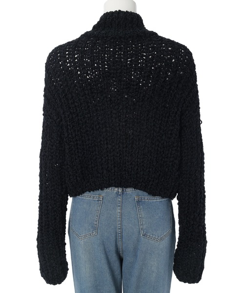 fifth（フィフス）の「ランタンヤーンショートニット（ニット/セーター・レディース・ブラック/ホワイト・M）」の10枚目の写真