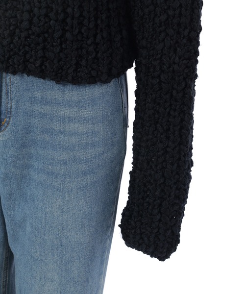 fifth（フィフス）の「ランタンヤーンショートニット（ニット/セーター・レディース・ブラック/ホワイト・M）」の13枚目の写真