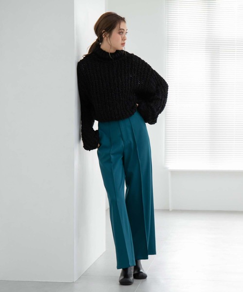 fifth（フィフス）の「ランタンヤーンショートニット（ニット/セーター・レディース・ブラック/ホワイト・M）」の15枚目の写真