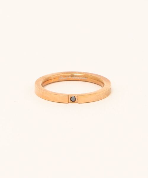 sunny branch(サニーブランチ)の「★サージカルステンレス316L★金属アレルギー対応 2ミリ平打ちダイヤモンドセットアップリング(リング・レディース・ブラック/シルバー/ピンクゴールド・15号/17号/19号/21号/11号/7号/9号/13号)」の3枚目の写真