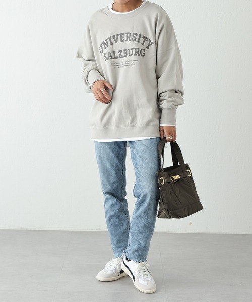 OUVRAGE CLASSE（ウヴラージュクラス）の「2WAYカレッジロゴスウェット（スウェット・レディース・グレイッシュベージュ/ブラック・FREE）」の15枚目の写真