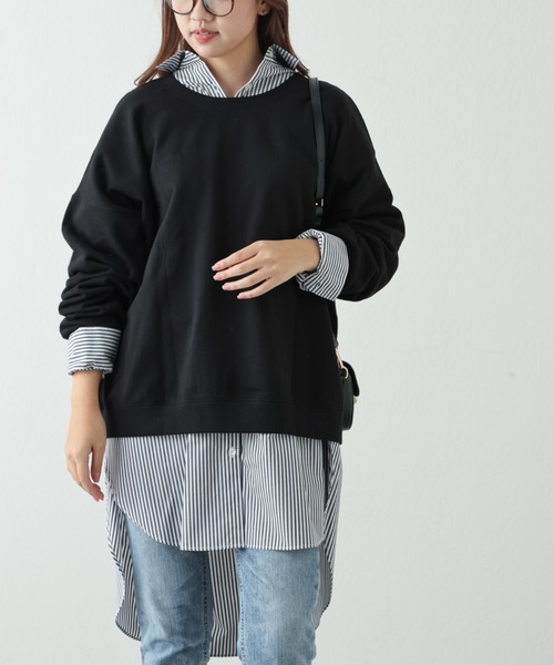 OUVRAGE CLASSE（ウヴラージュクラス）の「2WAYカレッジロゴスウェット（スウェット・レディース・グレイッシュベージュ/ブラック・FREE）」の8枚目の写真