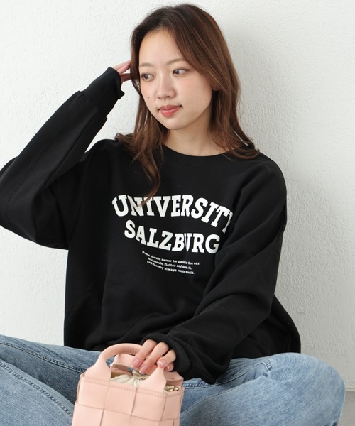 OUVRAGE CLASSE（ウヴラージュクラス）の「2WAYカレッジロゴスウェット（スウェット・レディース・グレイッシュベージュ/ブラック・FREE）」の3枚目の写真