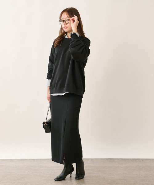 OUVRAGE CLASSE（ウヴラージュクラス）の「2WAYカレッジロゴスウェット（スウェット・レディース・グレイッシュベージュ/ブラック・FREE）」の19枚目の写真