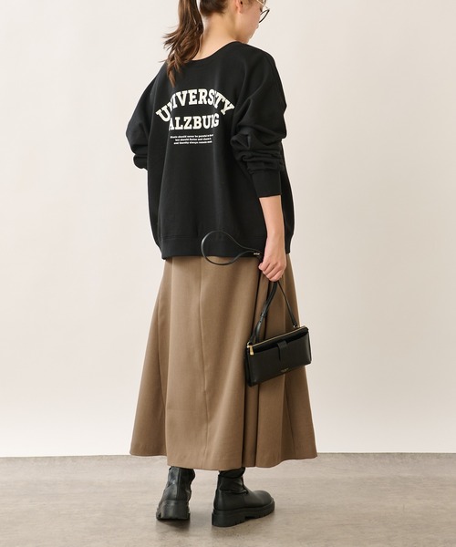 OUVRAGE CLASSE（ウヴラージュクラス）の「2WAYカレッジロゴスウェット（スウェット・レディース・グレイッシュベージュ/ブラック・FREE）」の21枚目の写真