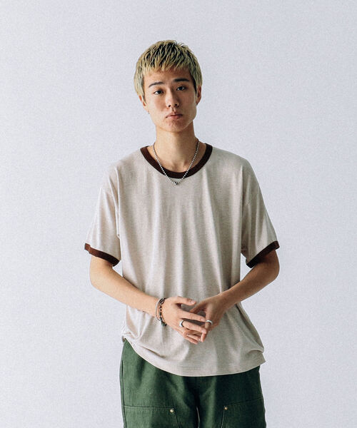 VAPORIZE(ヴェイパライズ)の「VAPORIZE / Damage Ringer T-Shirt(Tシャツ/カットソー・メンズ・ブルー/ブラウン・LARGE/X-LARGE/MEDIUM/SMALL)」の2枚目の写真