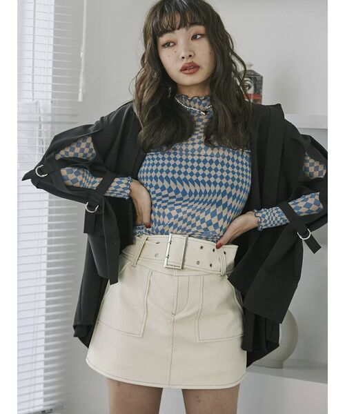 jouetie（ジュエティ）の「メッシュメロートップス（Tシャツ/カットソー・レディース・ピンク/ブラック/ライトブルー/ブルー・MEDIUM）」の13枚目の写真