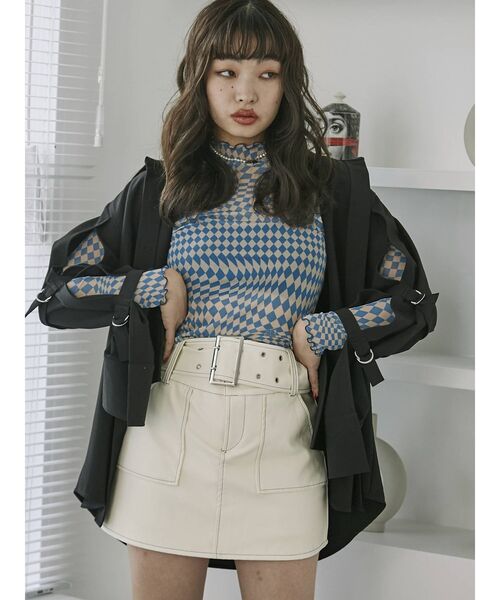 jouetie（ジュエティ）の「メッシュメロートップス（Tシャツ/カットソー・レディース・ピンク/ブラック/ライトブルー/ブルー・MEDIUM）」の12枚目の写真