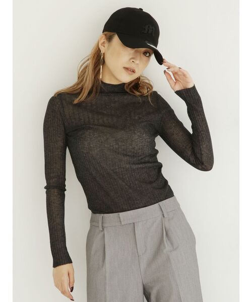 MURUA（ムルーア）の「バンプタートルニット（ニット/セーター・レディース・アイボリー/オレンジ/ブルー/ブラック・FREE）」の14枚目の写真