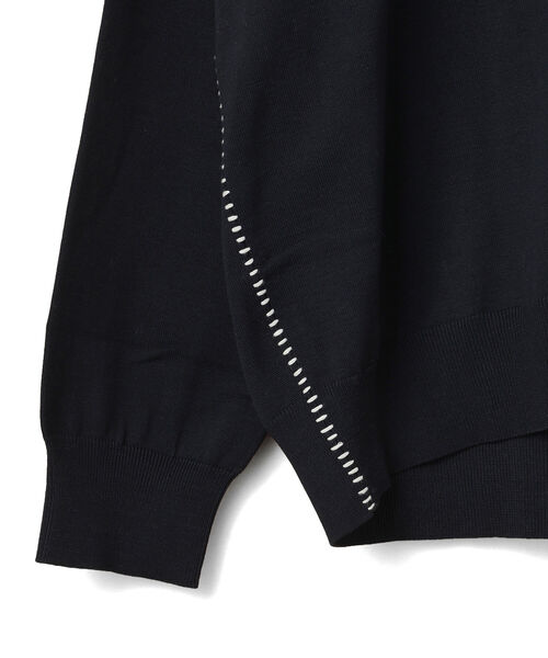 BEAMS LIGHTS（ビームスライツ）の「BEAMS LIGHTS / ハンドステッチ カーディガン（カーディガン/ボレロ・メンズ・ブラック/ネイビー・1/2/3/4）」の5枚目の写真