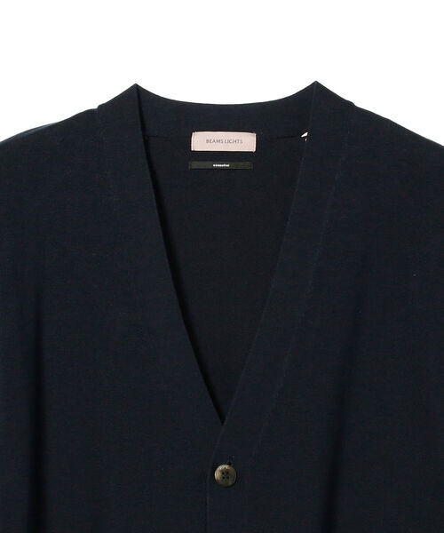 BEAMS LIGHTS（ビームスライツ）の「BEAMS LIGHTS / ハンドステッチ カーディガン（カーディガン/ボレロ・メンズ・ブラック/ネイビー・1/2/3/4）」の10枚目の写真