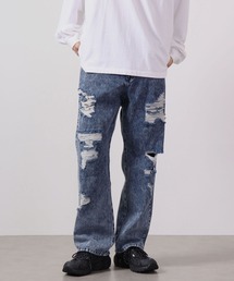 FUNALIVE | MARENGO ダメージデニムワイドパンツ(デニムパンツ)