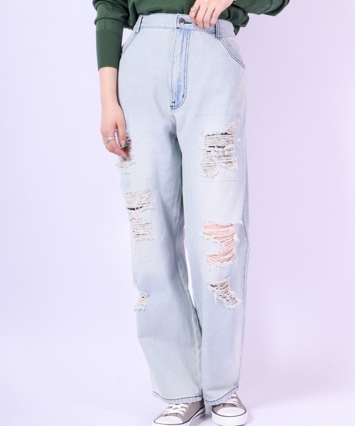 FUNALIVE（ファンアライブ）の「MARENGO ダメージデニムワイドパンツ（デニムパンツ・メンズ・サックスブルー/ブラック/ブルー/ブラック系その他2/ブルー系その他4/ブラック系その他/ブルー系その他3/ブルー系その他/ブルー系その他2・L/LL/M）」の21枚目の写真