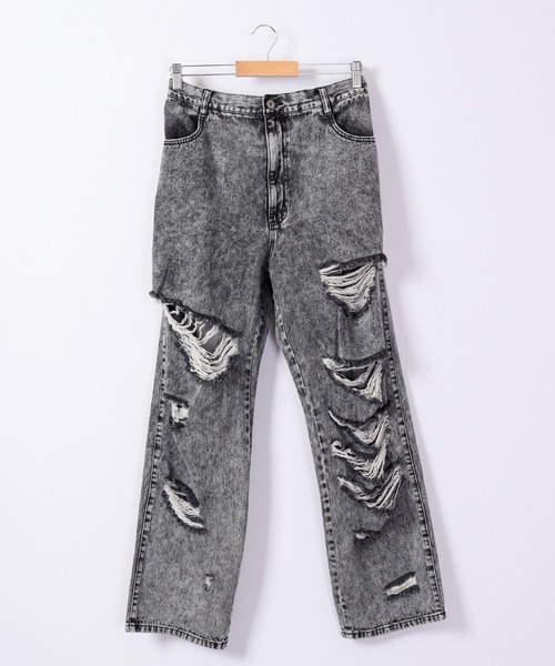 FUNALIVE（ファンアライブ）の「MARENGO ダメージデニムワイドパンツ（デニムパンツ・メンズ・サックスブルー/ブラック/ブルー/ブラック系その他2/ブルー系その他4/ブラック系その他/ブルー系その他3/ブルー系その他/ブルー系その他2・L/LL/M）」の10枚目の写真