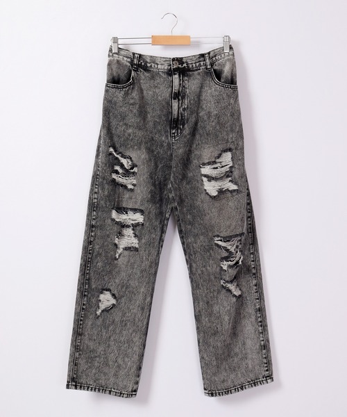 FUNALIVE（ファンアライブ）の「MARENGO ダメージデニムワイドパンツ（デニムパンツ・メンズ・サックスブルー/ブラック/ブルー/ブラック系その他2/ブルー系その他4/ブラック系その他/ブルー系その他3/ブルー系その他/ブルー系その他2・L/LL/M）」の11枚目の写真
