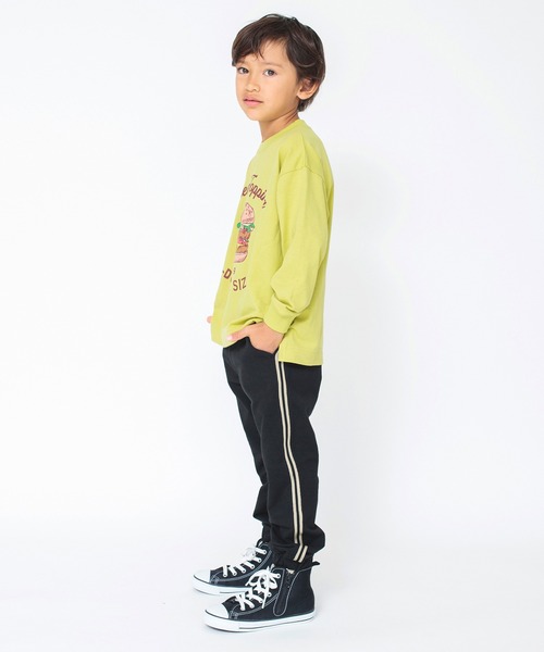 BRANSHES（ブランシェス）の「【サイドライン入り】ジョガーパンツ（スウェットパンツ・キッズ・ブラック/ブルー・150/90/130/160/120/100/110/140）」の6枚目の写真