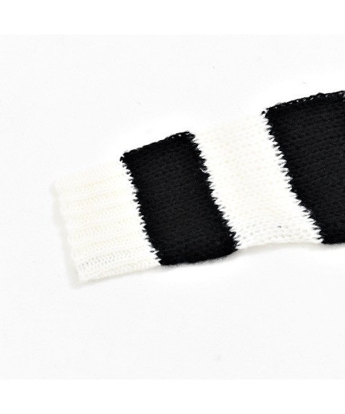CIVARIZE（シヴァーライズ）の「『CIVARIZE/シヴァーライズ』ショルダーZIPモヘア混グラデーションボーダーニット（ニット/セーター・メンズ・ブラック×ホワイト/ブラック×レッド・FREE）」の15枚目の写真