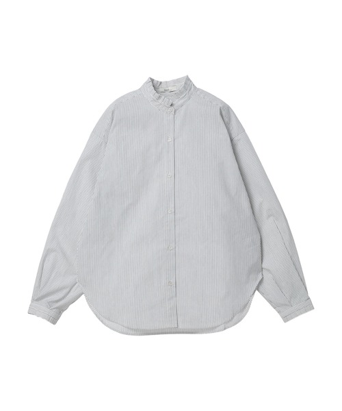 earth music&ecology（アースミュージックアンドエコロジー）の「スタンドフリルブラウス（シャツ/ブラウス・レディース・サックスブルー/オフホワイト/ホワイト系その他5/ブルー系その他7・FREE）」の7枚目の写真