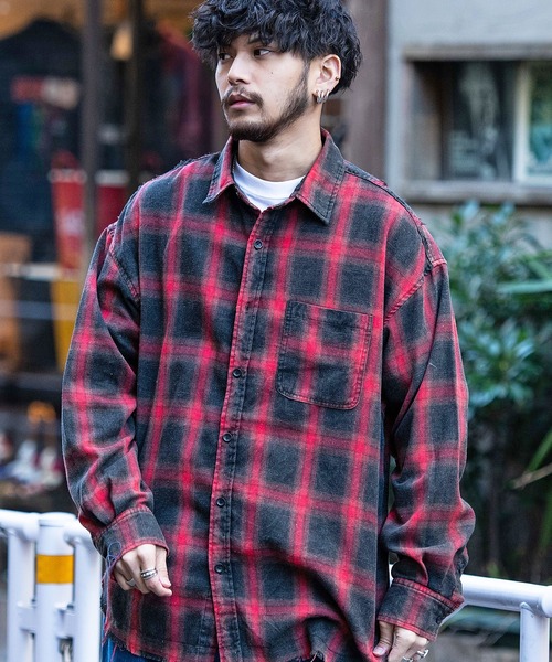 SILVER BULLET(シルバーバレット)の「『CavariA/キャバリア』オンブレチェックカットオフオーバーシャツ(シャツ/ブラウス・メンズ・レッド/ホワイト/ブルー・M/L)」の12枚目の写真