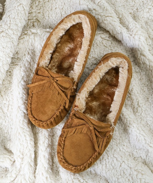 LibertyDoll（リバティードール）の「フラットモカシンレースボアスリッポンシューズ（モカシン/デッキシューズ・レディース・ライトグレー/ダークグレー/キャメル/ブラック/ダークブラウン/ネイビー/ベージュ/グレー系その他/ライトグレー系1/ブラック系1/ダークブラウン系1/その他1・S/LL/L/M）」の12枚目の写真