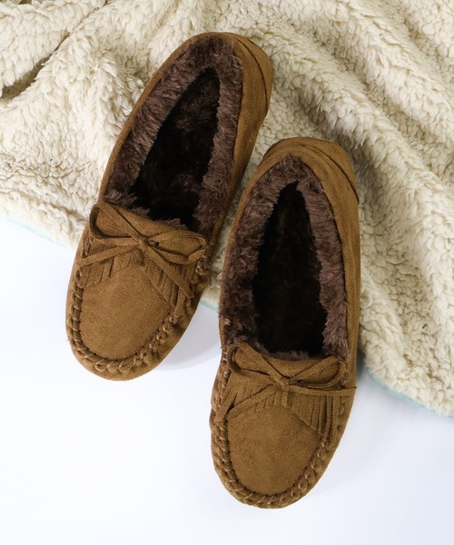 LibertyDoll（リバティードール）の「フラットモカシンレースボアスリッポンシューズ（モカシン/デッキシューズ・レディース・ライトグレー/ダークグレー/キャメル/ブラック/ダークブラウン/ネイビー/ベージュ/グレー系その他/ライトグレー系1/ブラック系1/ダークブラウン系1/その他1・S/LL/L/M）」の15枚目の写真