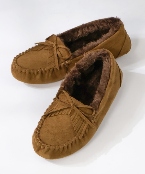 LibertyDoll（リバティードール）の「フラットモカシンレースボアスリッポンシューズ（モカシン/デッキシューズ・レディース・ライトグレー/ダークグレー/キャメル/ブラック/ダークブラウン/ネイビー/ベージュ/グレー系その他/ライトグレー系1/ブラック系1/ダークブラウン系1/その他1・S/LL/L/M）」の14枚目の写真