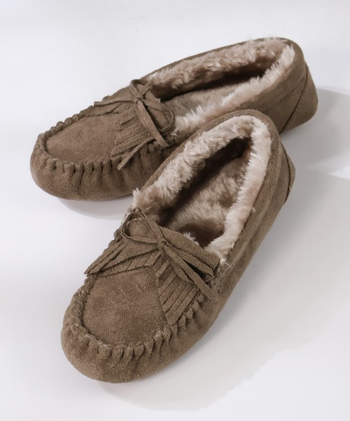 LibertyDoll（リバティードール）の「フラットモカシンレースボアスリッポンシューズ（モカシン/デッキシューズ・レディース・ライトグレー/ダークグレー/キャメル/ブラック/ダークブラウン/ネイビー/ベージュ/グレー系その他/ライトグレー系1/ブラック系1/ダークブラウン系1/その他1・S/LL/L/M）」の13枚目の写真