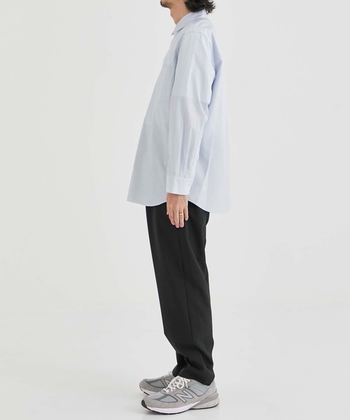 ATON / エイトン】GIZA STRIPE STANDARD SHIRT / ギザストライプ