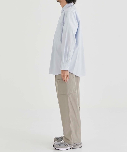 ATON エイトン Giza Stripe Standard Shirt ATON Giza Stripe Standard Shirt／エイトン シャツ｜Yahoo