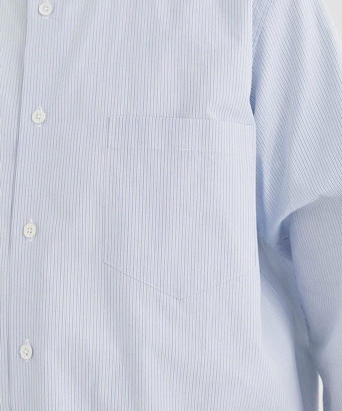 ATON（エイトン）の「【ATON / エイトン】GIZA STRIPE STANDARD SHIRT / ギザストライプスタンダードシャツ（シャツ/ブラウス・メンズ・ストライプ・2/4/6）」の5枚目の写真