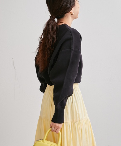 CIAOPANIC TYPY(チャオパニックティピー)の「【2/9 ヒルナンデスOA 放映アイテム】ライトウェイトボリュームスリーブニット(ニット/セーター・レディース・サックスブルー/オレンジ/グリーン/ホワイト/ブラック・ONE SIZE)」の7枚目の写真