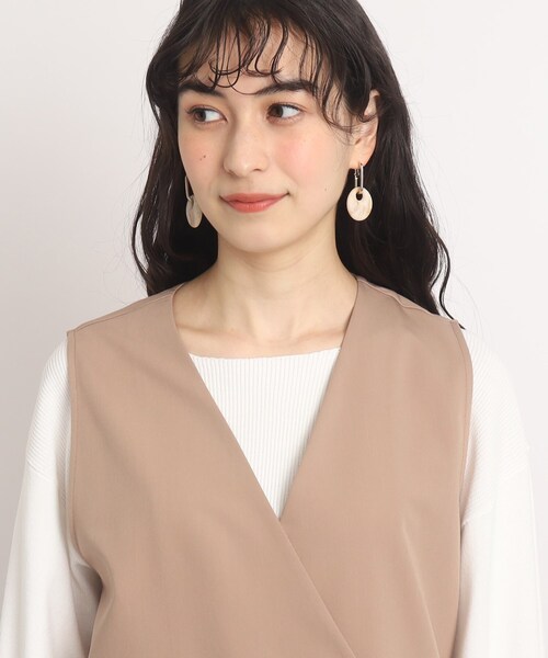DRESKIP（ドレスキップ）の「◆【スタイルUPもおまかせ】ノーカラーロングジレ（ベスト・レディース・ブラック/ライトベージュ/サンドベージュ・02/03）」の8枚目の写真