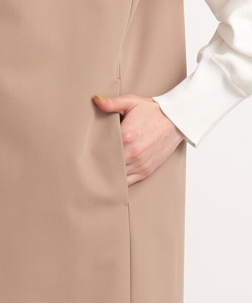 DRESKIP（ドレスキップ）の「◆【スタイルUPもおまかせ】ノーカラーロングジレ（ベスト・レディース・ブラック/ライトベージュ/サンドベージュ・02/03）」の10枚目の写真