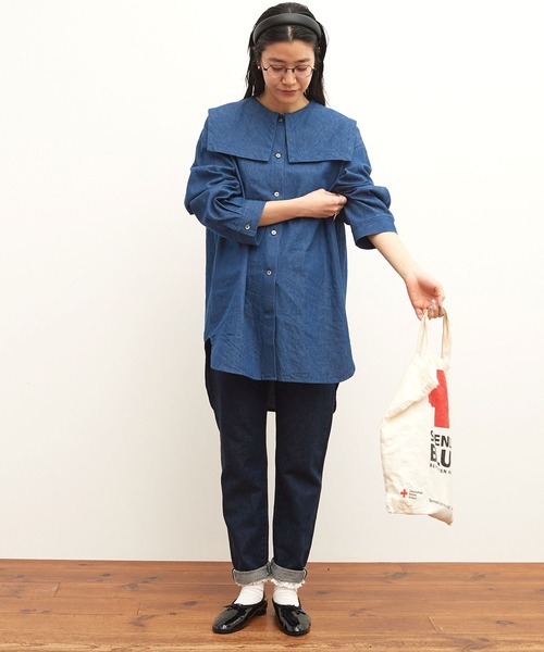 fig London（フィグロンドン）の「denim sailor shirt（シャツ