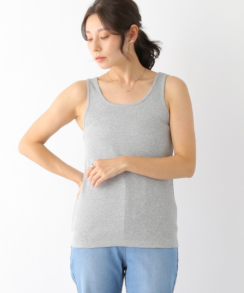 LEPSIM（レプシィム）の「インナーリブタンク　173384（タンクトップ・レディース・ライトグレー/ブラック/オフホワイト・LARGE/MEDIUM）」の4枚目の写真