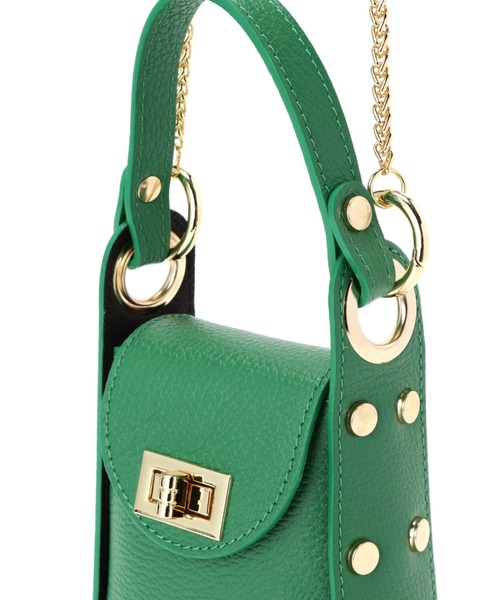 AULENTTI（オウレンティ）の「(AULENTTI)メミニショルダーバッグ（クラッチバッグ・レディース・ブラック/グリーン・FREE）」の13枚目の写真